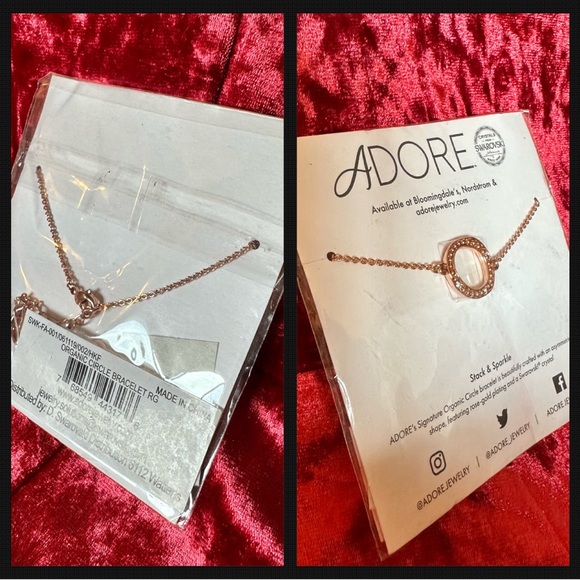 Adore by Swarovski Organic Circle Bracelet Rose Gold Plated Swarovski® Crystal - Picture 5 of 10